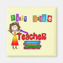 First Grade Teacher Gifts Refrigerator Magnets