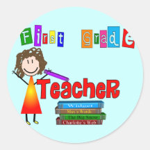 First Grade Teacher Gifts Sticker