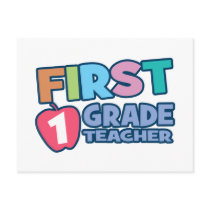 First Grade Teacher postcards