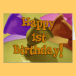 First happy birthday balloons 1st cards