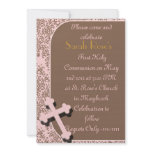 First Holy Communion DAMASK Invitations For GIRLS
