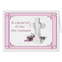 First Holy Communion Girl Greeting Card