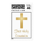 First Holy Communion/Gold Cross Postage Stamp