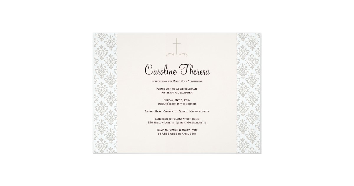 First Holy Communion Invitation Zazzle