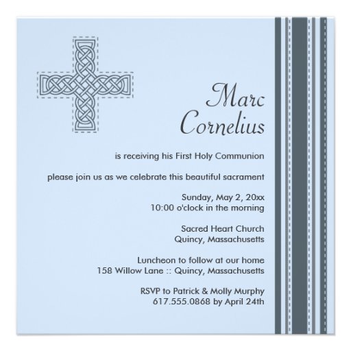 First Holy Communion Invitation (front side)