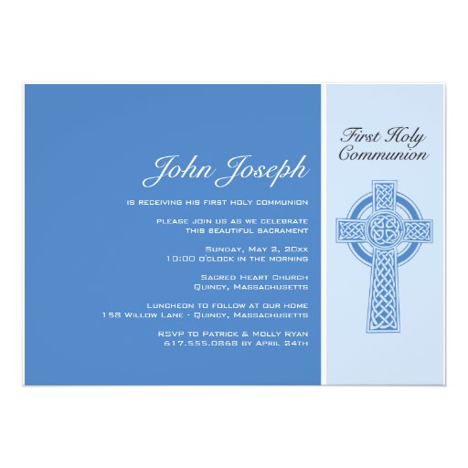 First Holy Communion Invitation (front side)