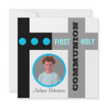 First Holy Communion Invitation Blue