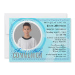 First Holy Communion Invitation Classic Blue