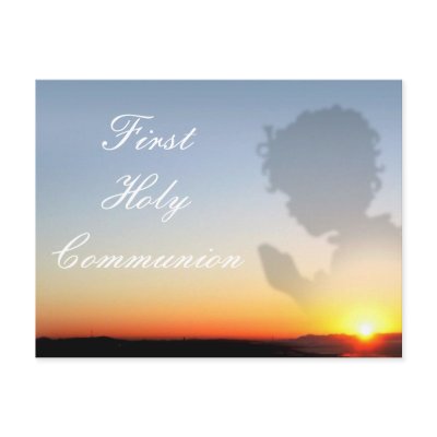 First Holy Communion Invitation Postcards by christiandesigns