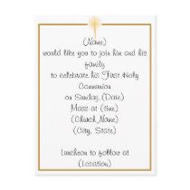 First Holy Communion Invitation postcards by christiandesigns First Holy Communion Invitation postcards