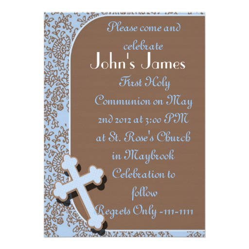 First Holy Communion Invitations For BOYS