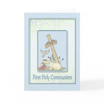 First Holy Communion Lamb Greeting Cards