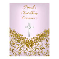 First Holy Communion Party Invitation Girls