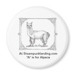 First in the "ANIMALS of Steampunk Landing" Set Fridge Magnets