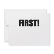 FIRST! ANNOUNCEMENT