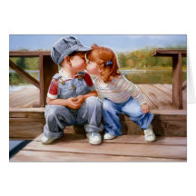 First Kiss Greeting Card