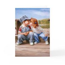 First Kiss Greeting Card - Horizontal cards