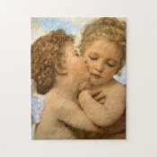 First Kiss, L'Amour et Psych, Enfants, Bouguereau puzzle