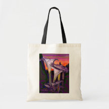 First Light Moonflowers Enameled Vibrant Tote Bag