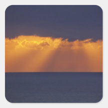 First Light over Tasman Sea, Australia Square Sticker