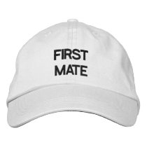 FIRST MATE HAT embroidered hats by windyone FIRST MATE HAT embroidered hats