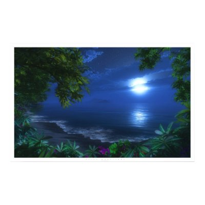 First Moonlight Print by digitalblasphemy
