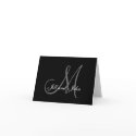 First Names and Last Initial Black and Grey Card