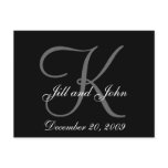 First Names Initial Monogram Save the Date Card postcards
