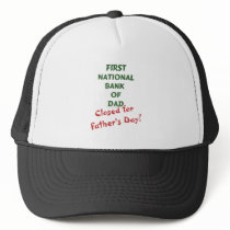 First National Bank of Dad gifts and tees. Hat