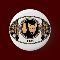 First Nations Buttons Gifts Metis Wolf Native Art buttons