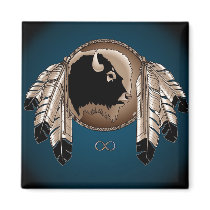 First Nations Fridge Magnet Native Art Metis Pride