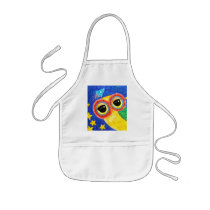 First Owl In Space aprons by udonchow First Owl In Space aprons