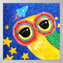 First Owl In Space Posters