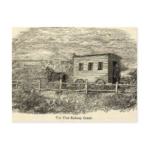 First Railway Coach Postcard