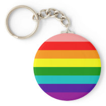 First Rainbow Gay Pride Flag Keychain