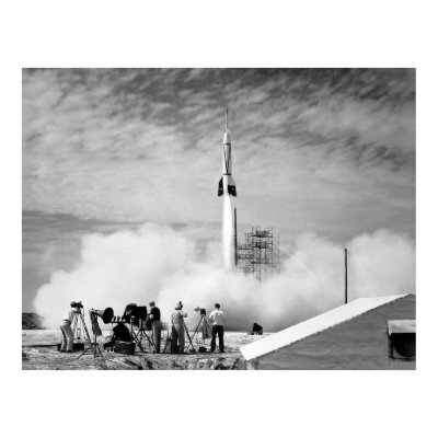 First Rocket Launch, Cape Canaveral, "Bumper 2" Print by harlowandcompany