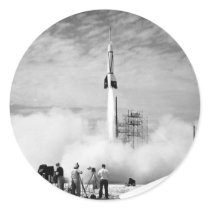 First Rocket Launch, Cape Canaveral, "Bumper 2" Round Stickers