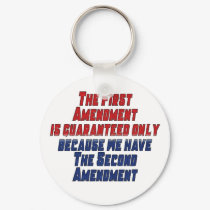 First Second Amendment Keychain by quidicane First Second Amendment Keychain