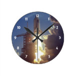 First Shuttle Launched Round Wallclocks
