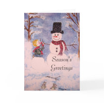 First Snow 1995, Season's Greetings cards by tanyawilsonlund First Snow 1995, Season's Greetings cards