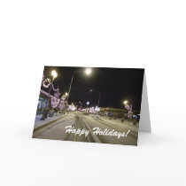 First snow Christmas card