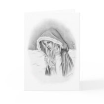 First Snow Christmas Greeting Card by zindyzone First Snow Christmas Greeting Card