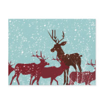 First Snow Holiday Season - Deer postcards by happytwitt First Snow Holiday Season - Deer postcards