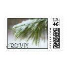 postcard - A light dusting of snow on some evergreen banches. Customize this stamp for your special occasion! postcard - A light dusting of snow on some evergreen banches. Customize this stamp for your special occasion!