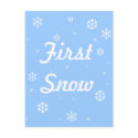 First Snow Snowflakes postcards by Ladiebug First Snow Snowflakes postcards