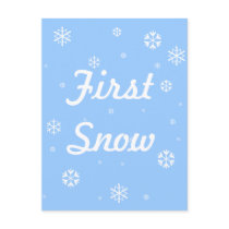 First Snow Snowflakes postcards