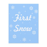 First Snow Snowflakes Postcard