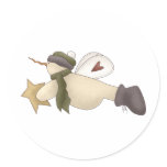 First Snowel · Snow Angel Round Sticker