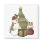 First Snowel · Snowman & Cat Magnet