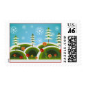First Snowfall for Christmas postage